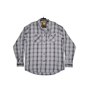 Dixxon Flannel “The Limited” XL Gray Plaid D-Lux Bamboo Blend Snap Button Shirt